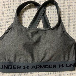 Under Armour Women's Crossback Heather Mid Sports Bra